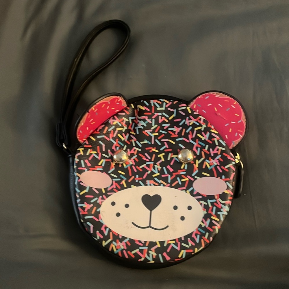Betsey Johnson Luv Betsey sprinkles bear wristlet. Great condition.